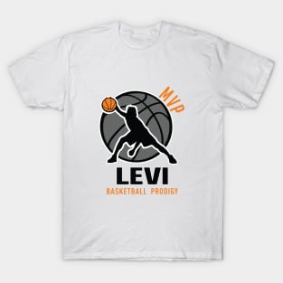 Levi MVP Custom Player Basketball Prodigy Your Name T-Shirt